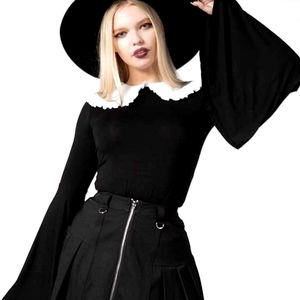 KILLSTAR SAMANTHA LONG SLEEVE TOP| Gothic long sleeve top